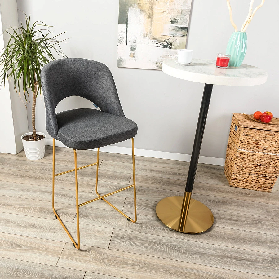 Кресло Бар. Lars тёмно-серый/Линк золото - фото 9