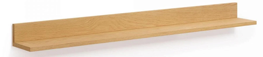 Полка Abilen шпон дуба/ белый лак 120x15см