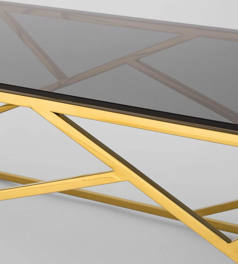 Журнальный стол АРТ ДЕКО 120*60 золотистый - фото 5