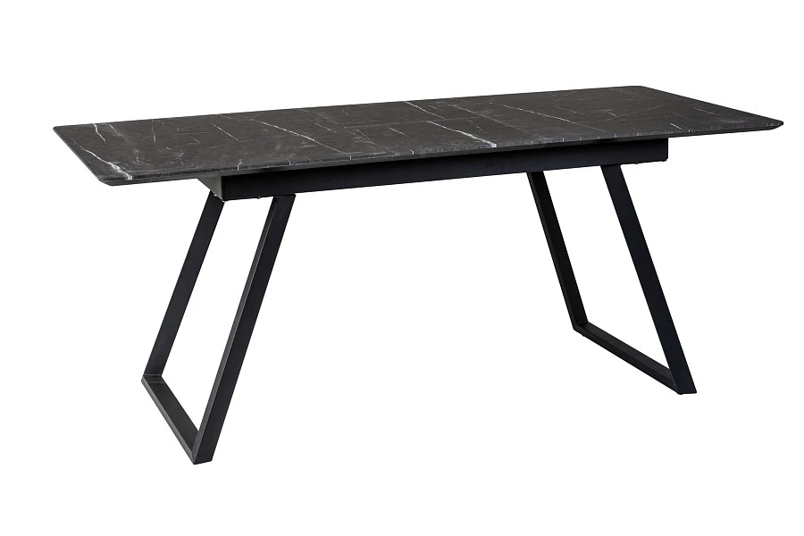 Стол Пеле раздвиж. 140-180 Темный мрамор/Бабочка - фото 2