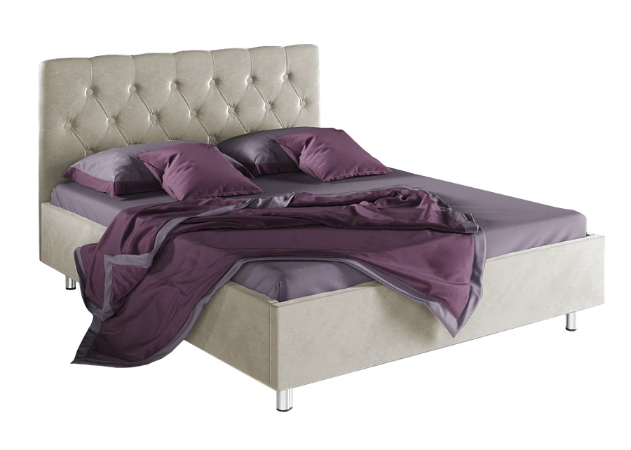 Кровать Фрейлина  180х200 светло-серого цвета