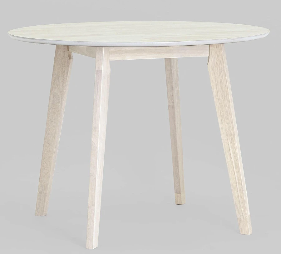 Стол обеденный GERDA 100*100 беленый дуб - фото 2