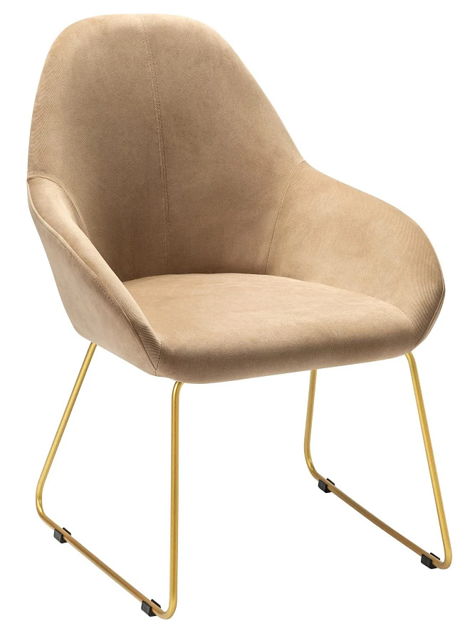 Кресло Kent Diag beige/Линк золото