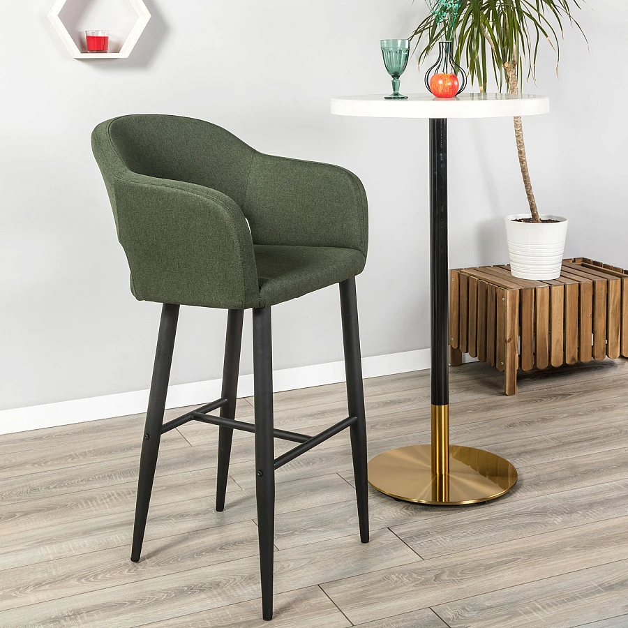 Кресло Бар.Oscar тёмно-зеленый/черный - фото 9