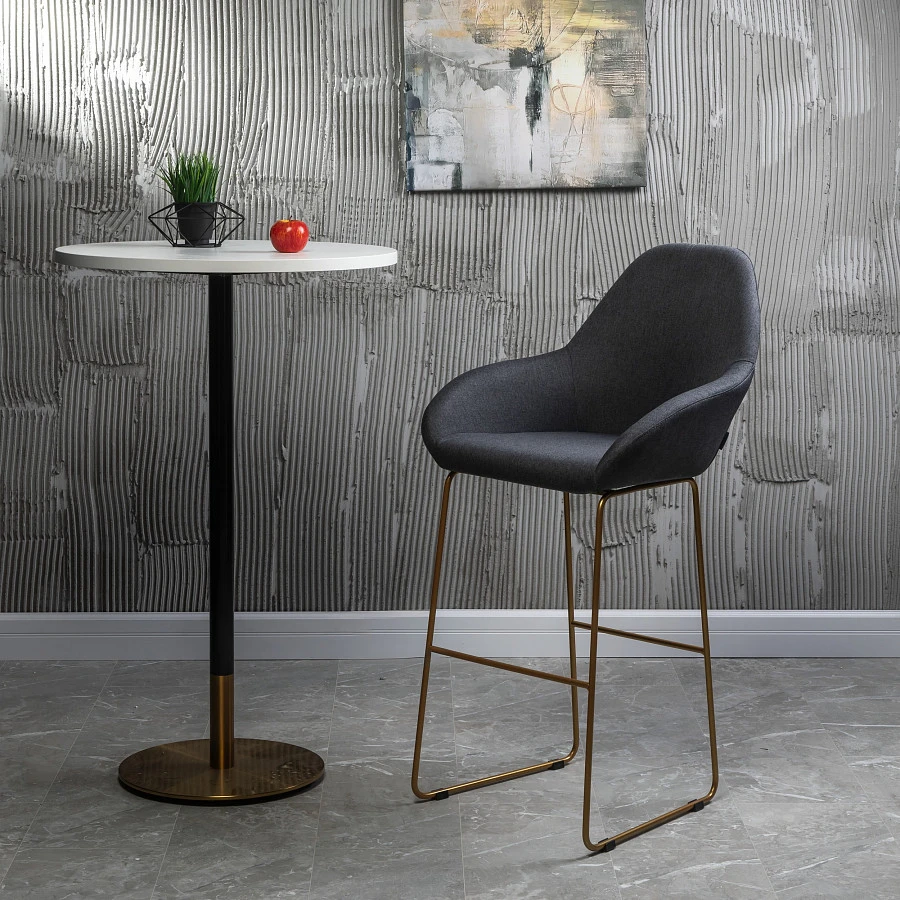 Кресло Бар. Kent тёмно-серый/Линк золото - фото 11