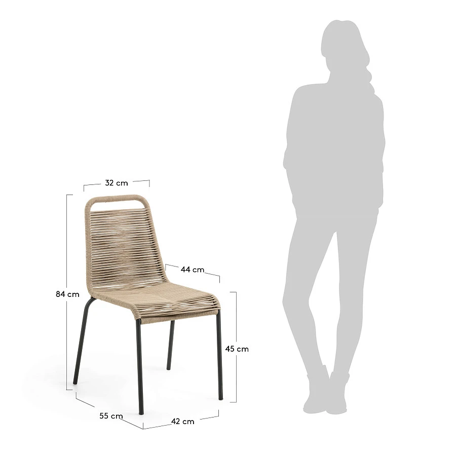 Стул Glenville бежевый - фото 6