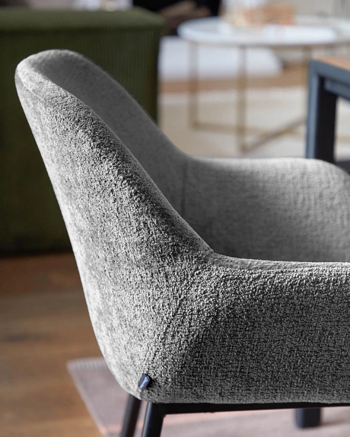 Стул Konna темно-серый/черными - фото 7