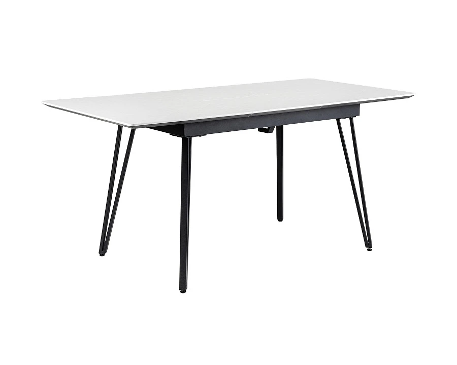 Стол Диего раздвиж. 140-180 Светлый мрамор/Бабочка - фото 2