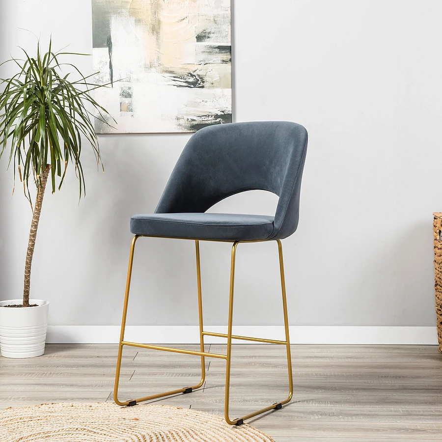 Кресло полубар Lars Diag grey/Линк золото - фото 9