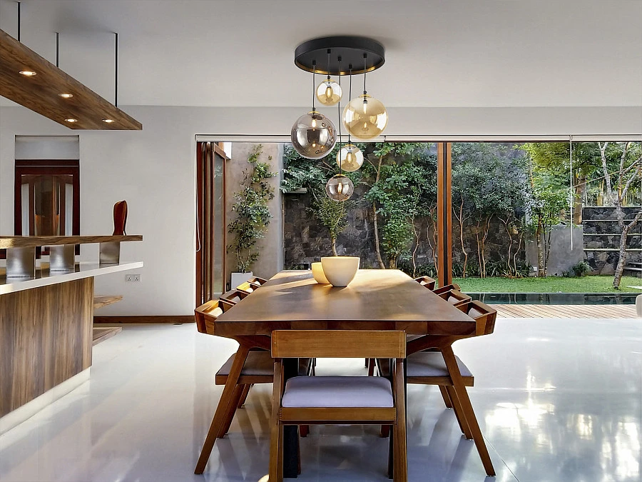 Люстра Dark 5L черный / латунь - фото 3