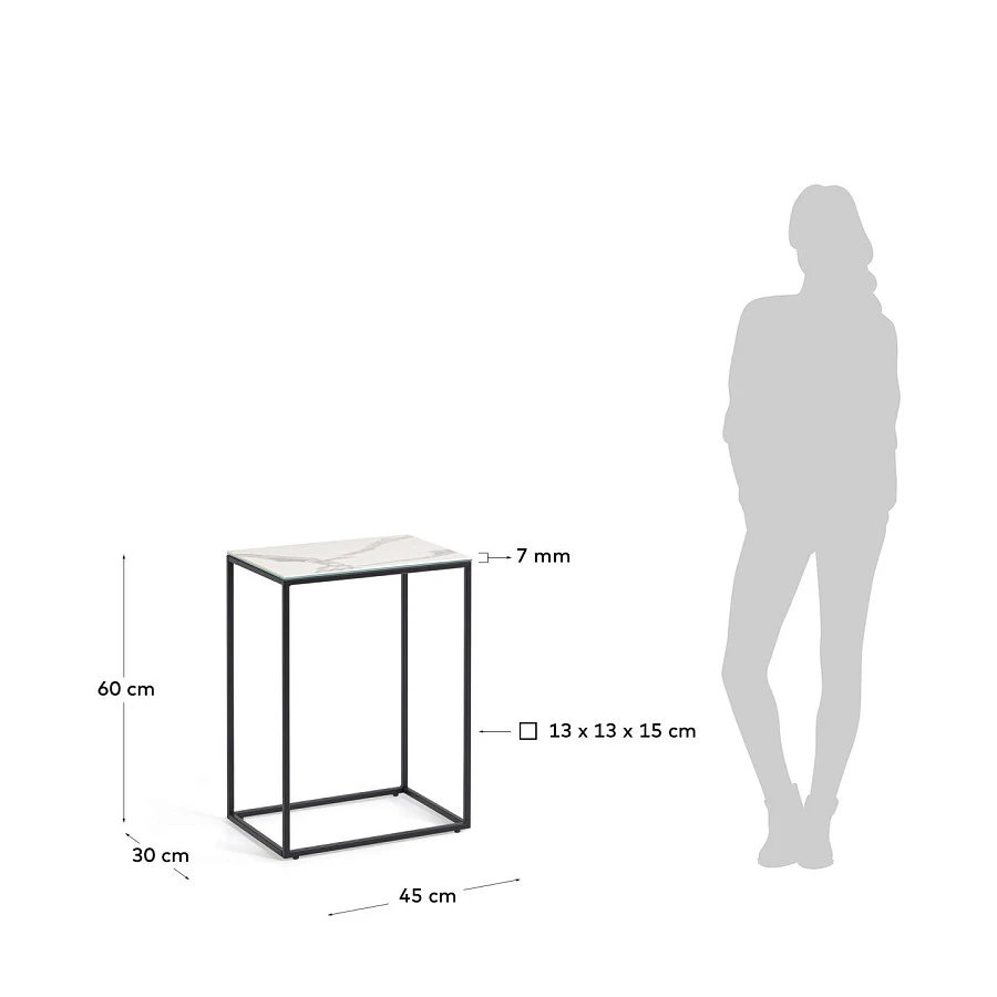 Журнальный столик Rewena с керамической столешницей 45 x 30 см - фото 4