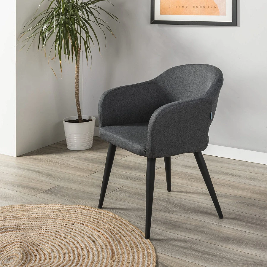 Стул Oscar тёмно-серый/черный - фото 9