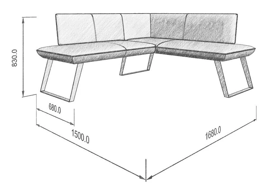 Диван кухон. Cosmo 158-140 R birusa/graphite - фото 3