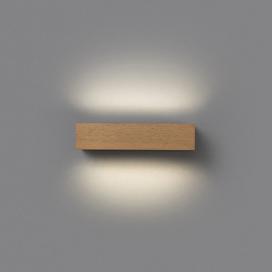 Уличный настенный светильник Doro-13 LED 2x6.5W 3000K дерево - фото 2