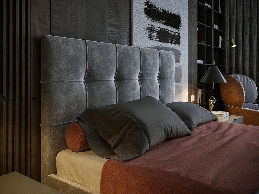 Кровать Чикаго 160х200 кирпичного цвета - фото 2