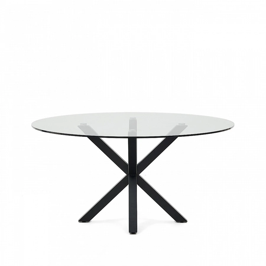 Стол Argo стекло/черн.стальн.ножки Ø150см - фото 4