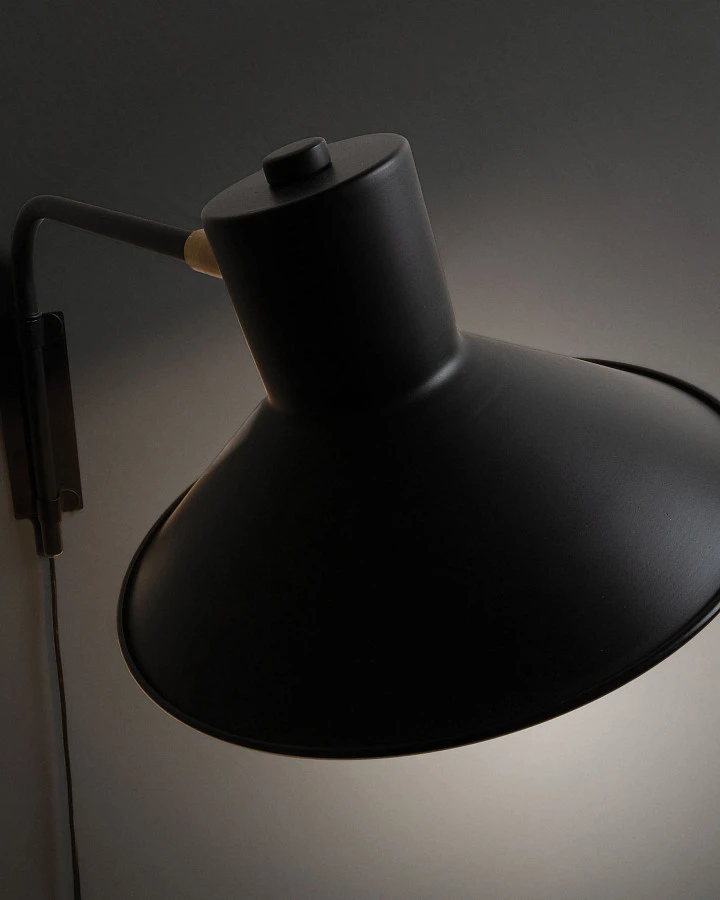 Настенный светильник Plass черный маленький - фото 7