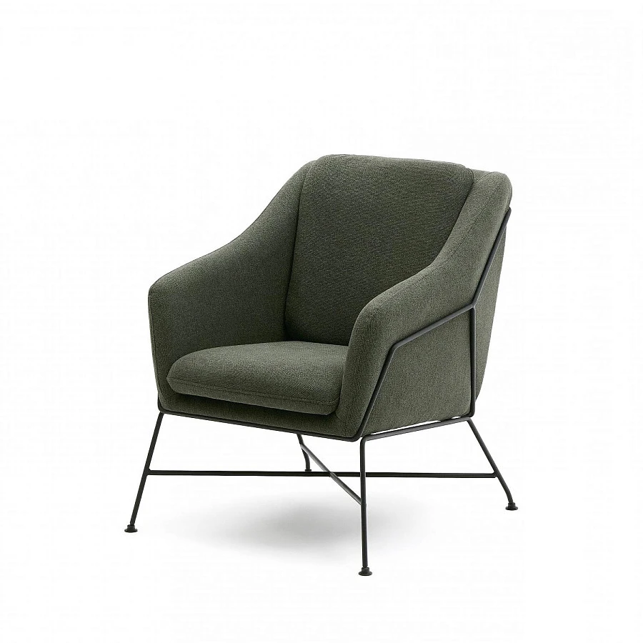 Brida Кресло зеленое на черных стальных ножках - фото 6