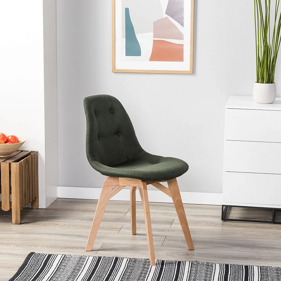 Стул Eames lite тёмно-зеленый/натур. Бук - фото 9