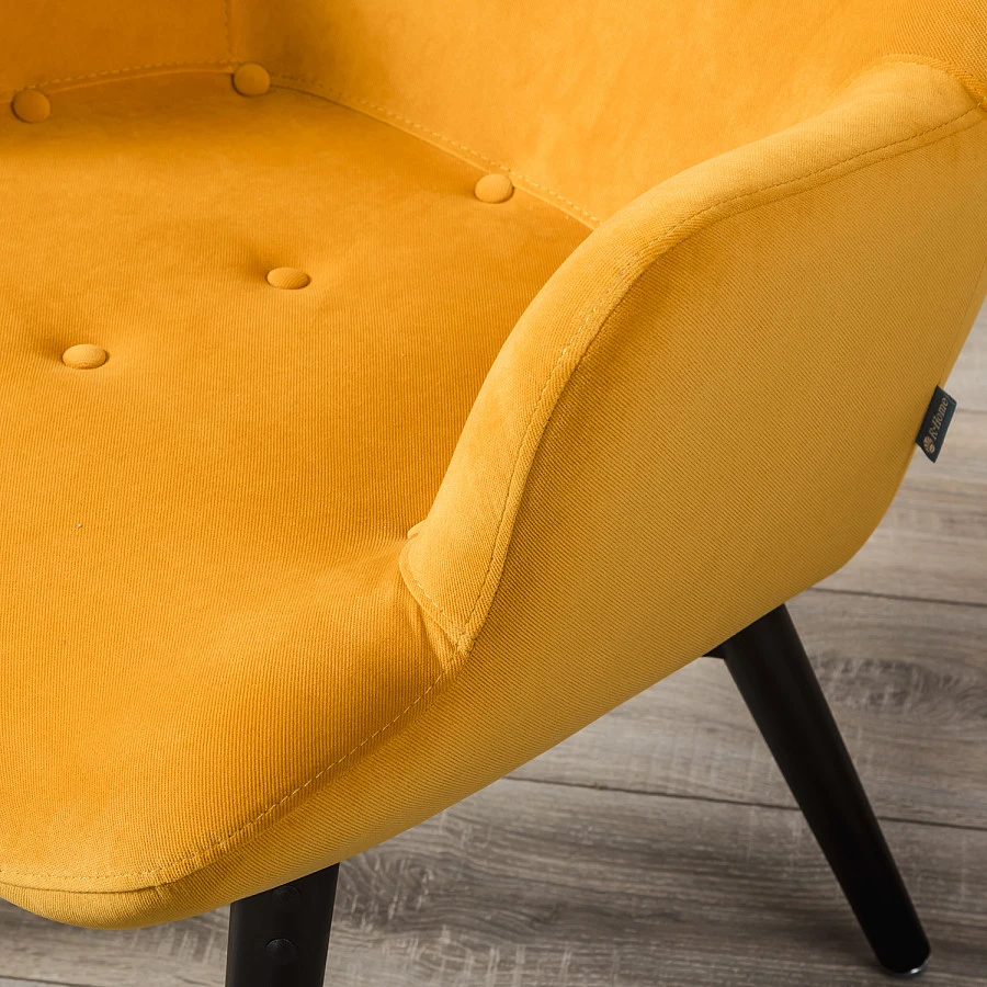 Кресло Хайбэк желтый/венге - фото 15