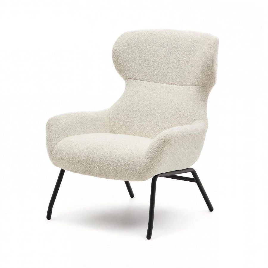 Belina Кресло бел.букле/черн.сталь - фото 6