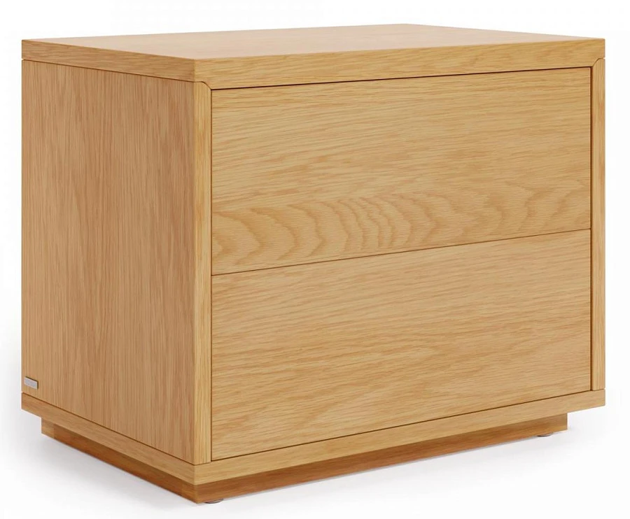 Прикроватная тумба Abilen шпон дуба /белый лак