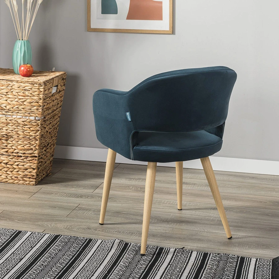 Стул Oscar Diag blue/нат.дуб - фото 8