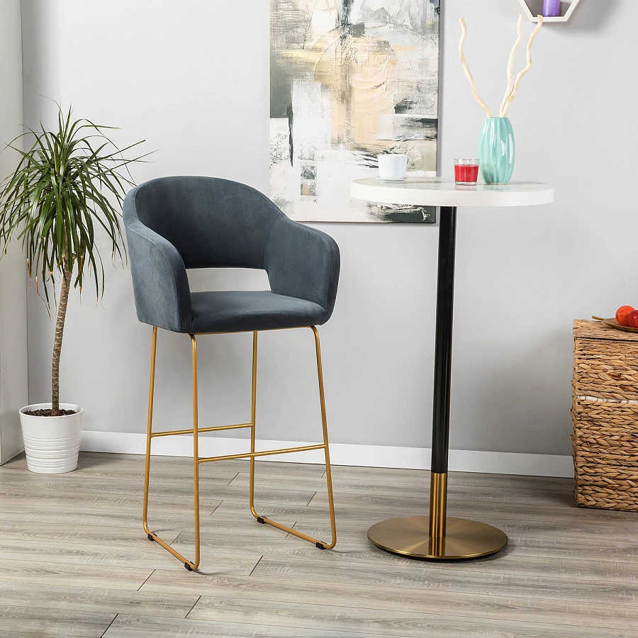 Кресло Бар. Oscar Diag grey/Линк золото - фото 6