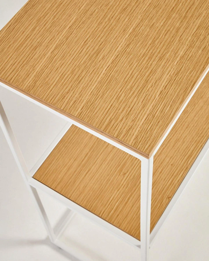 Консоль Yoana из дубового шпона/белый 120 x 80см - фото 3