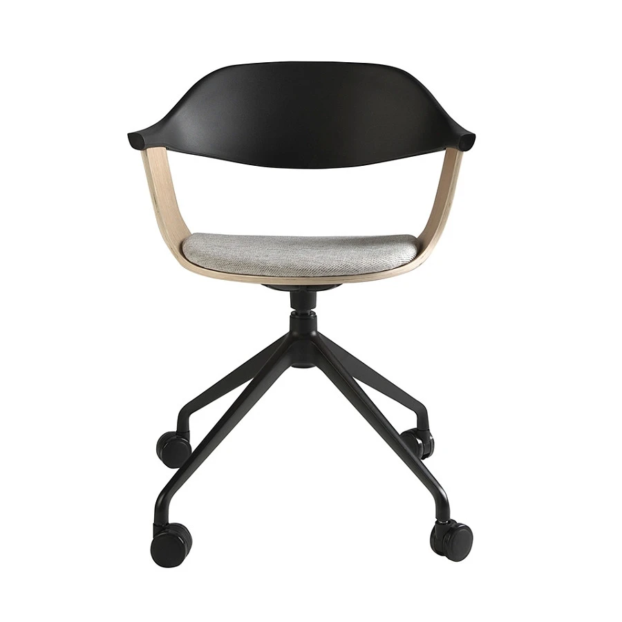 Стул 4130/DC-S200D из св.-серой ткани и пластика - фото 4