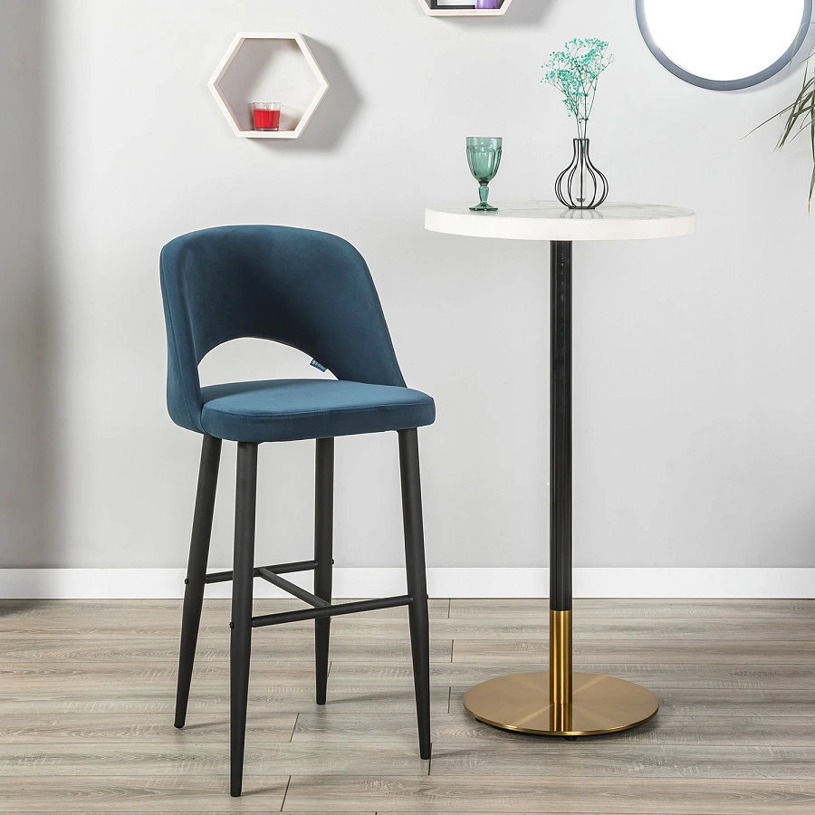 Кресло Бар.Lars Diag blue/черный - фото 6