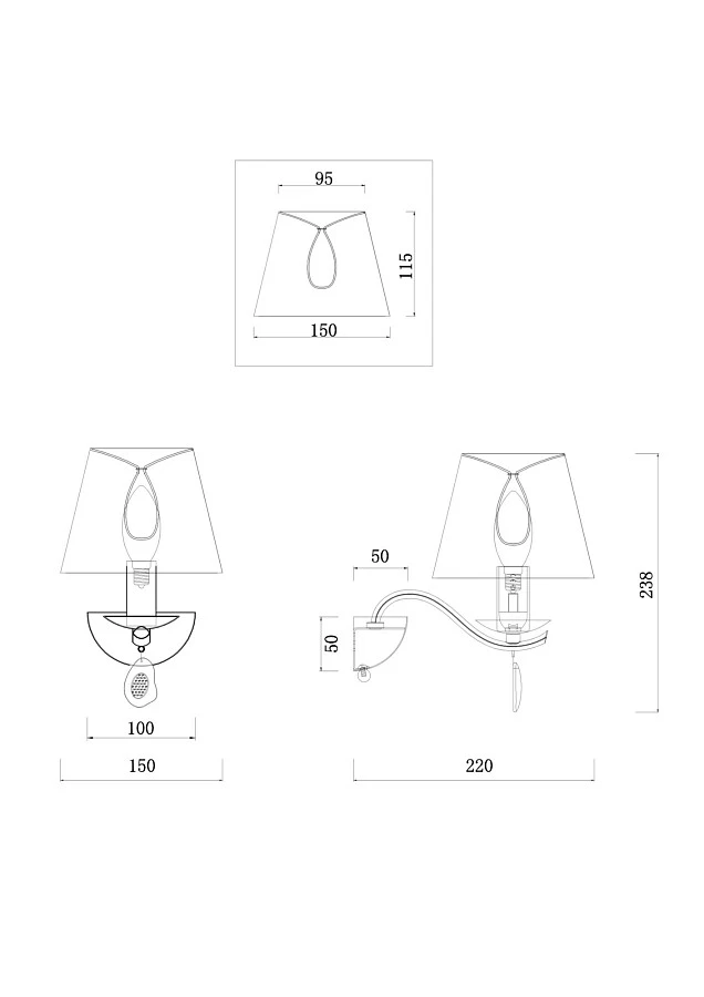 Настенный светильник (бра) Freya FR2001WL-01G - фото 2
