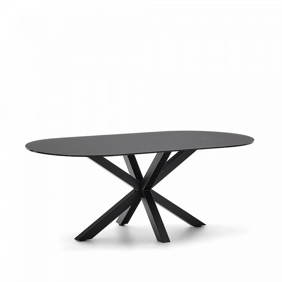 Стол Argo черн.стекло/черн. Ø200x100см - фото 4