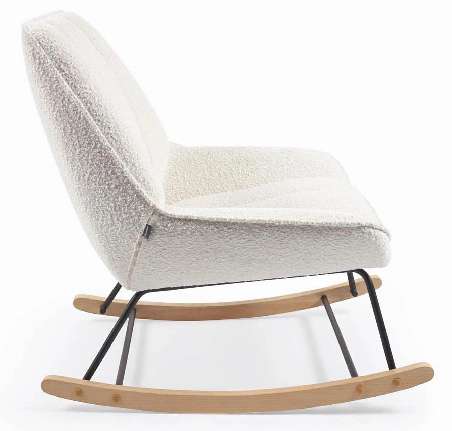 Кресло-качалка Marlina букле белый - фото 10