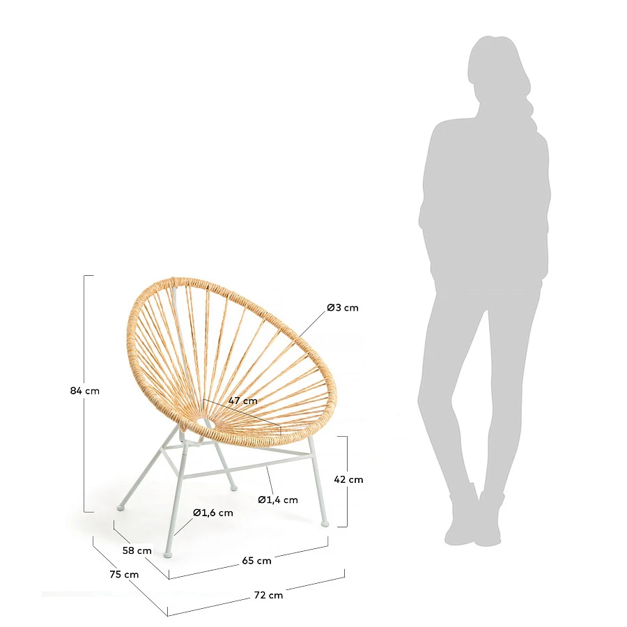 Кресло Samantha натуральный цвет - фото 6