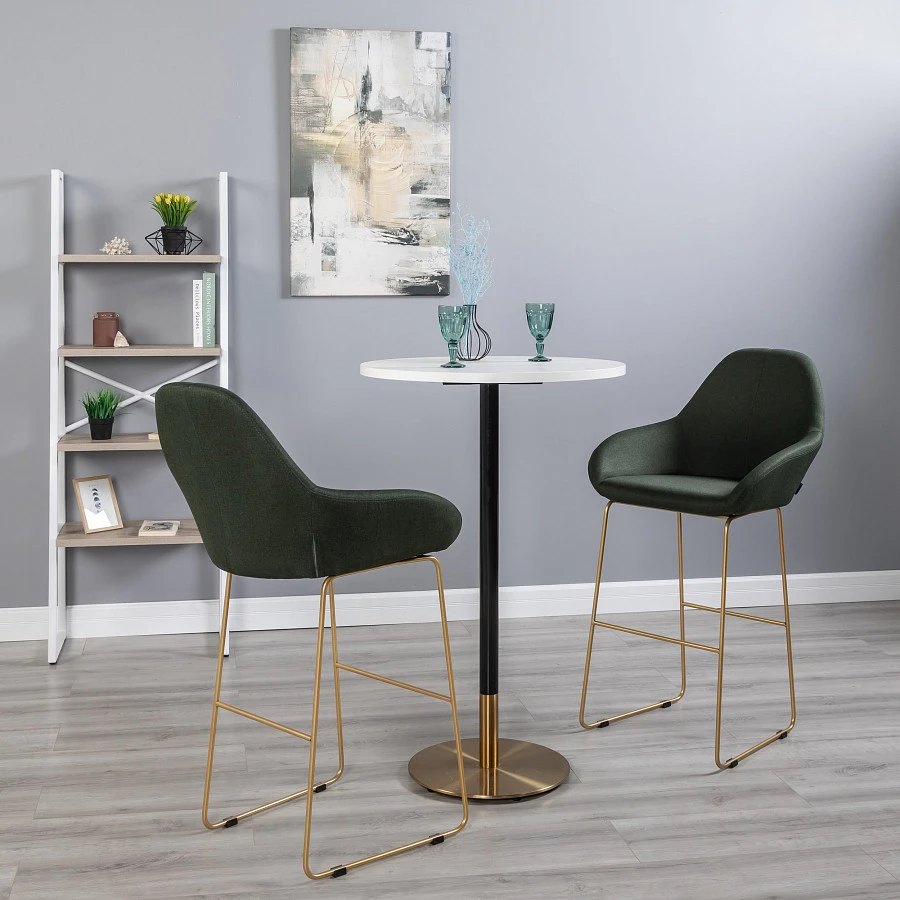Кресло Бар. Kent тёмно-зеленый/Линк золото - фото 11