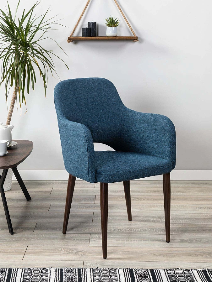 Кресло Ledger БлюАрт/ТОрех - фото 5