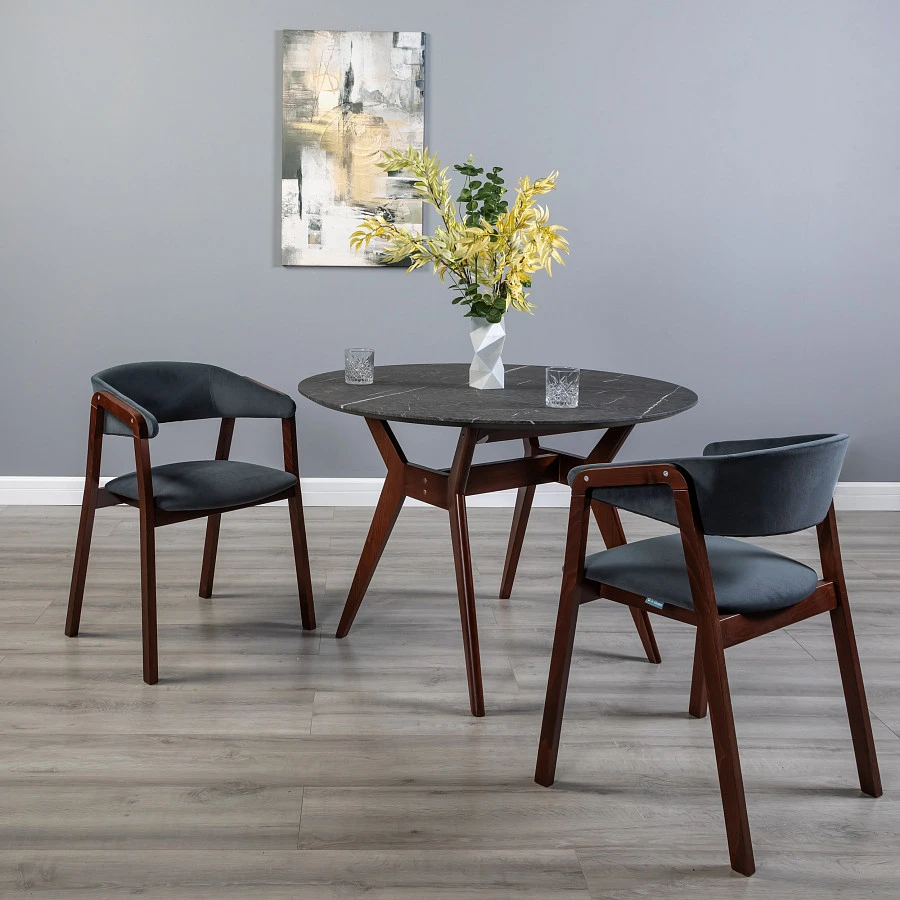 Кресло Dalia Soft Grey/Темный орех - фото 9