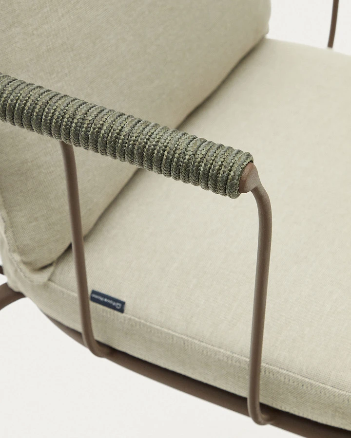 Salguer Стул из веревки и стали окрашенный в коричневый цвет - фото 10