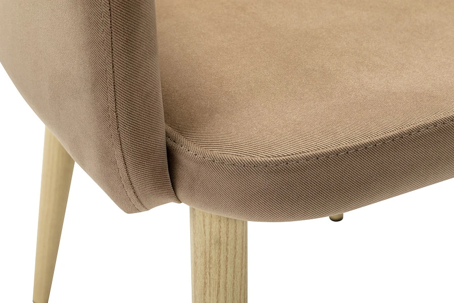 Кресло Ledger Diag beige/нат.дуб - фото 5