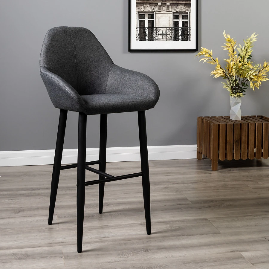 Кресло Бар.Kent тёмно-серый/черный - фото 10