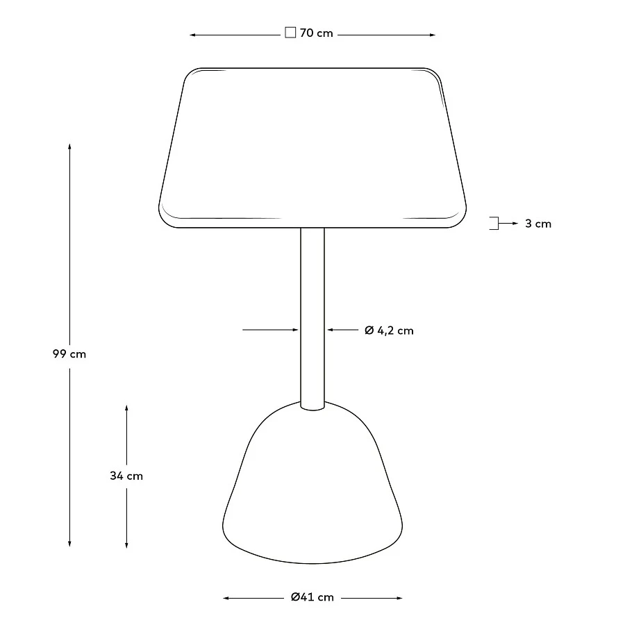 Высокий барный стол Saura со столешницей из белой терраццо - фото 6