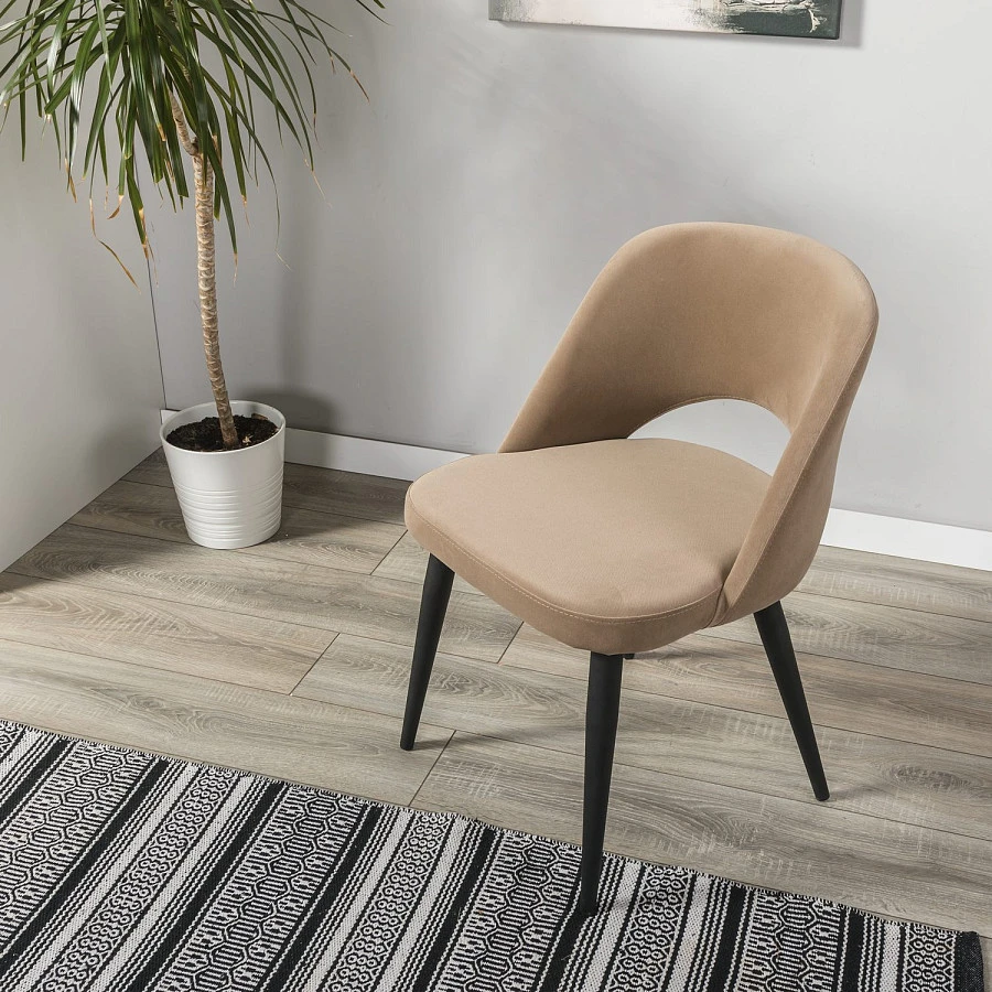 Кресло Lars Diag beige/черный - фото 10