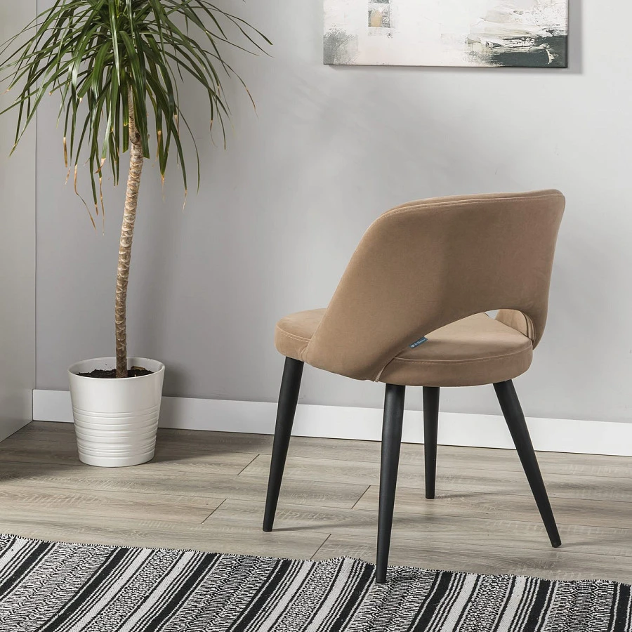 Кресло Lars Diag beige/черный - фото 8