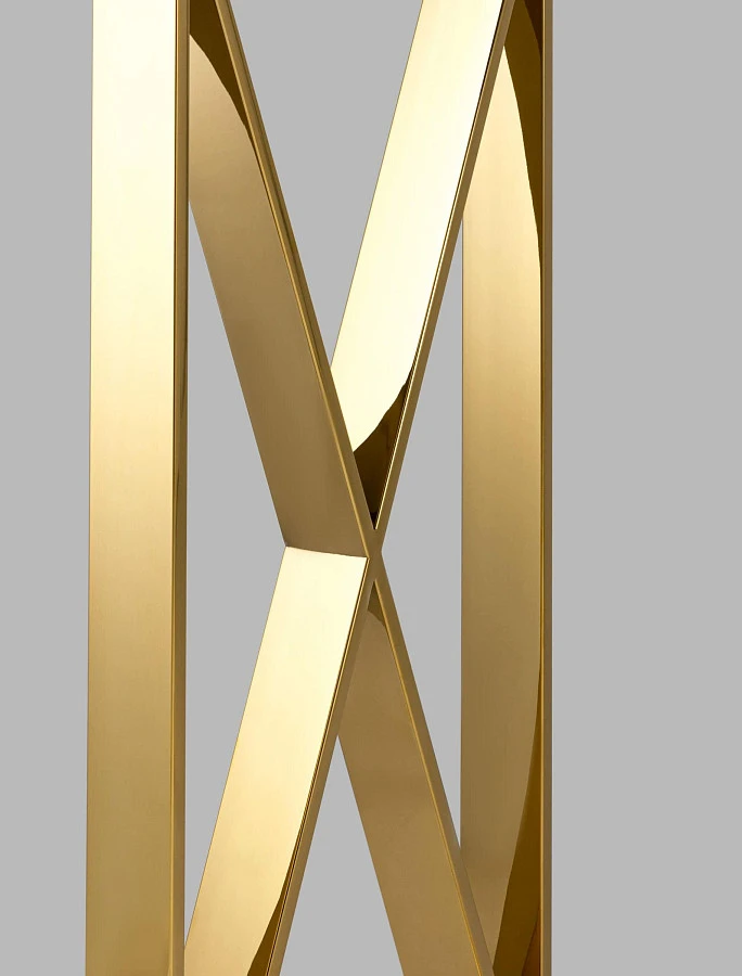 Консоль КРОСС 115*30 золото стекло smoke - фото 5