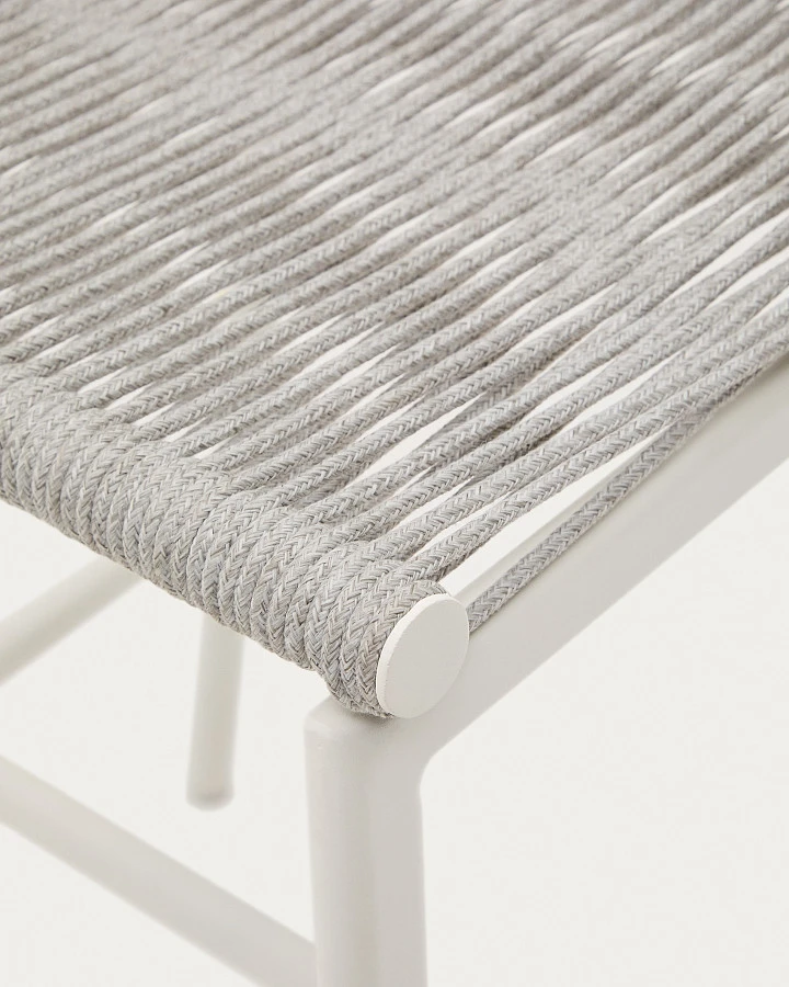 Садовый барный стул Culip из веревки и белого алюминия, 65 см - фото 9