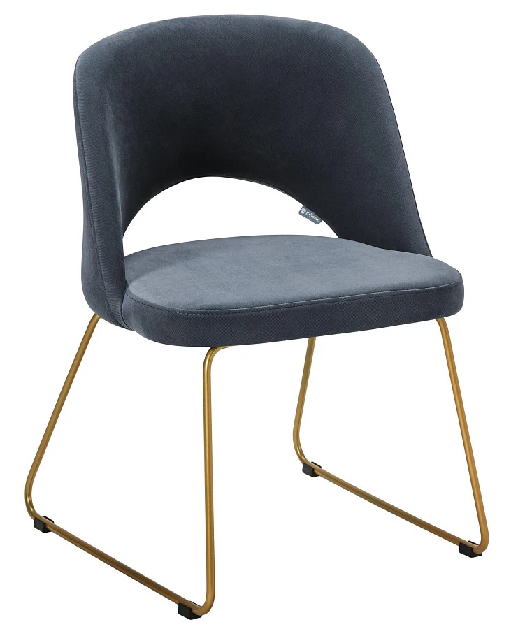 Кресло Lars Diag grey/Линк золото