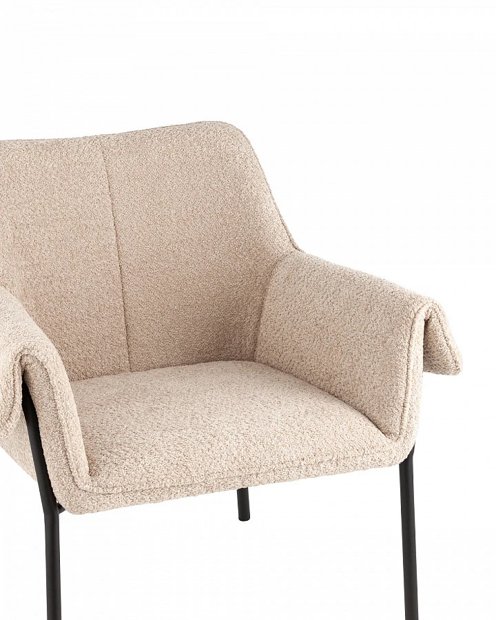 Кресло лаунж Бесс альпака бежевый - фото 7