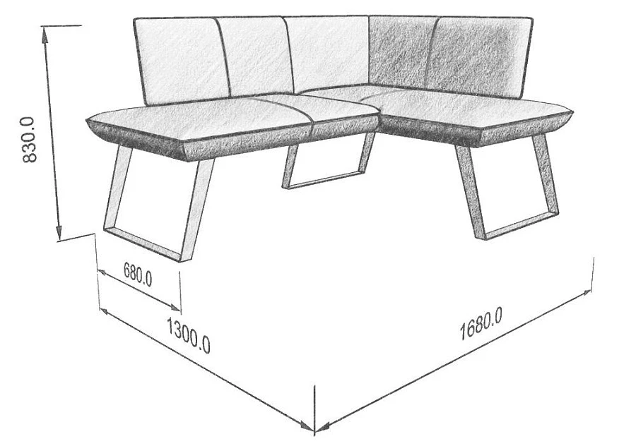 Диван кухон. Cosmo 158-120 R 20/32 - фото 2
