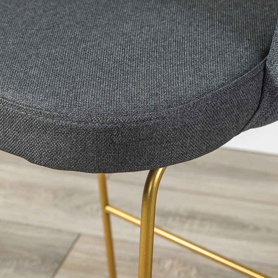 Кресло полубар Lars тёмно-серый/Линк золото - фото 11